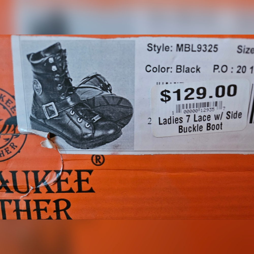 Milwakee Leather Motorcycle Riding Boots NEW! - Picture 6 of 6